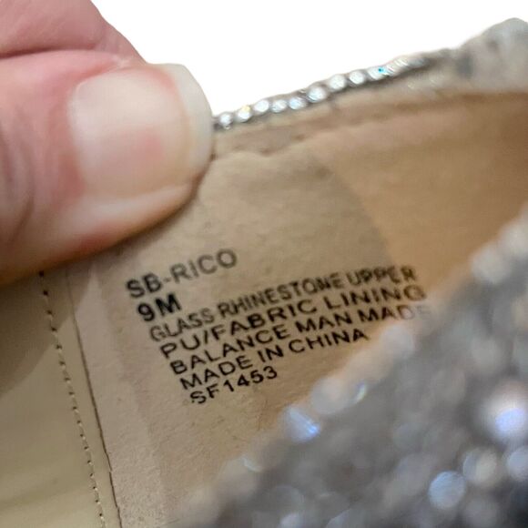 Betsey Johnson Nico Rhinestone Mary Jane Loafers 9M Skull Print Chunky Lug Sole - Picture 8 of 8